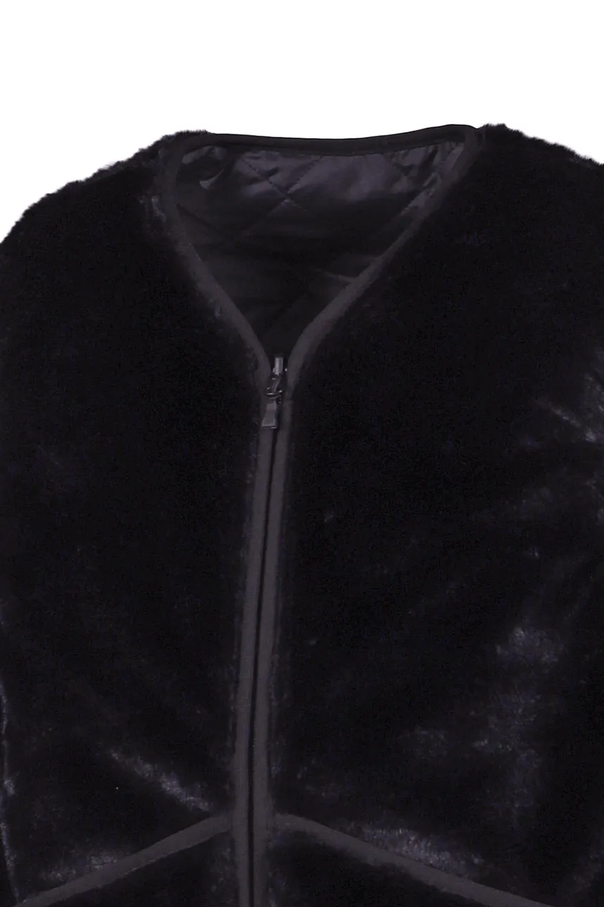 Tech Reversible British Hunter Fur Vest / Blk