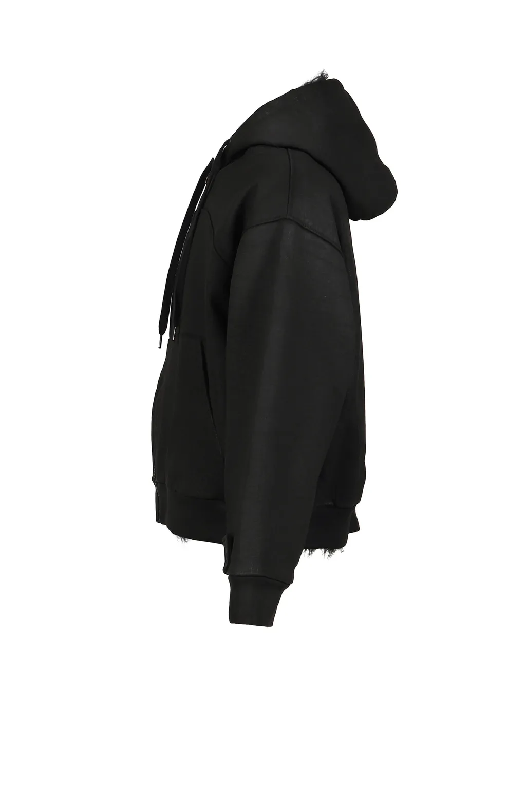 Waxed Hoodie Jacket / Black