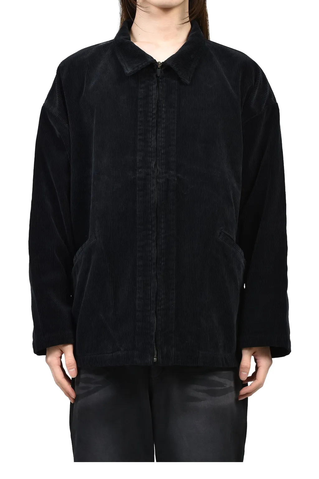 Corduroy Zip Jacket / Black