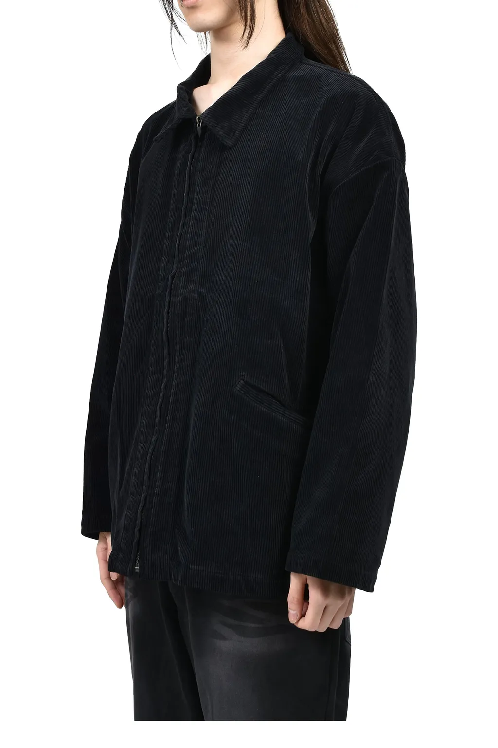 Corduroy Zip Jacket / Black
