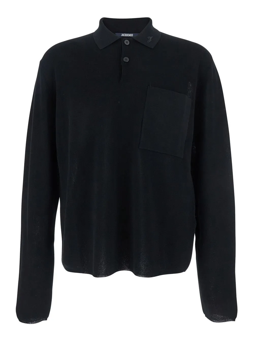 Jacquemus The Tricot Long-Sleeve Polo Shirt