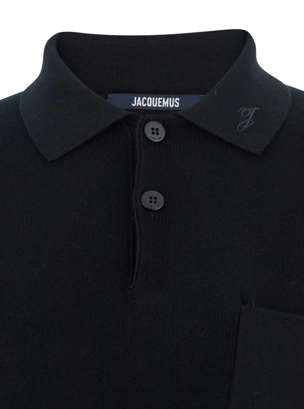 Jacquemus The Tricot Long-Sleeve Polo Shirt