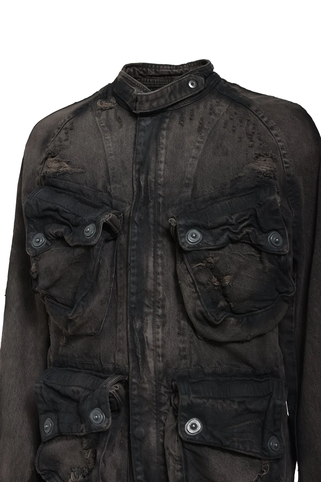 12Oz Denim Blouse / Dark Brown