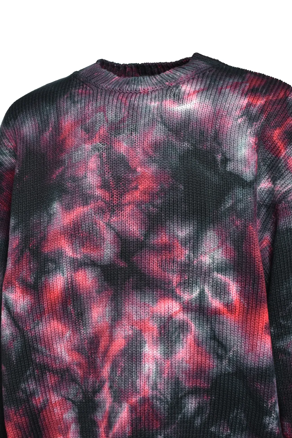 Tie-Dye Crewneck Sweater / Wine