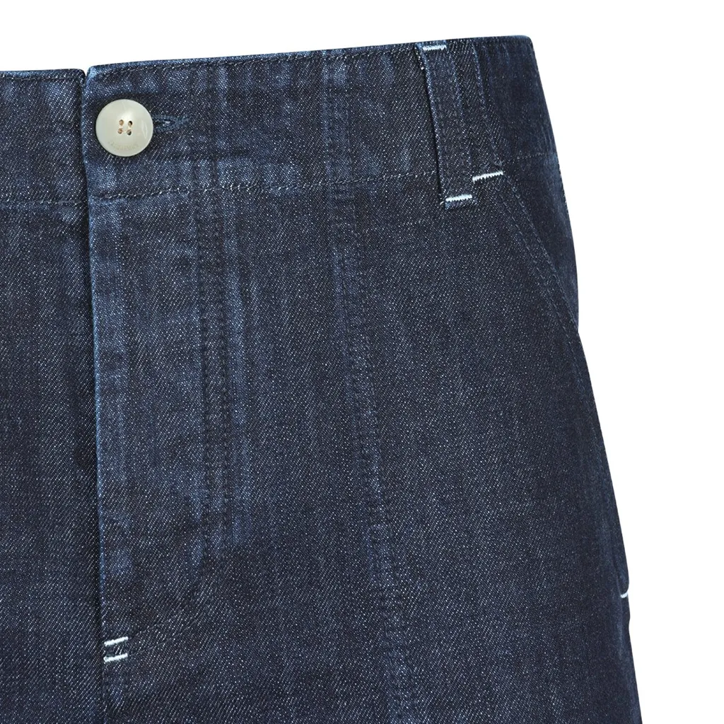 Jacquemus Logo Embroidered Denim Shorts