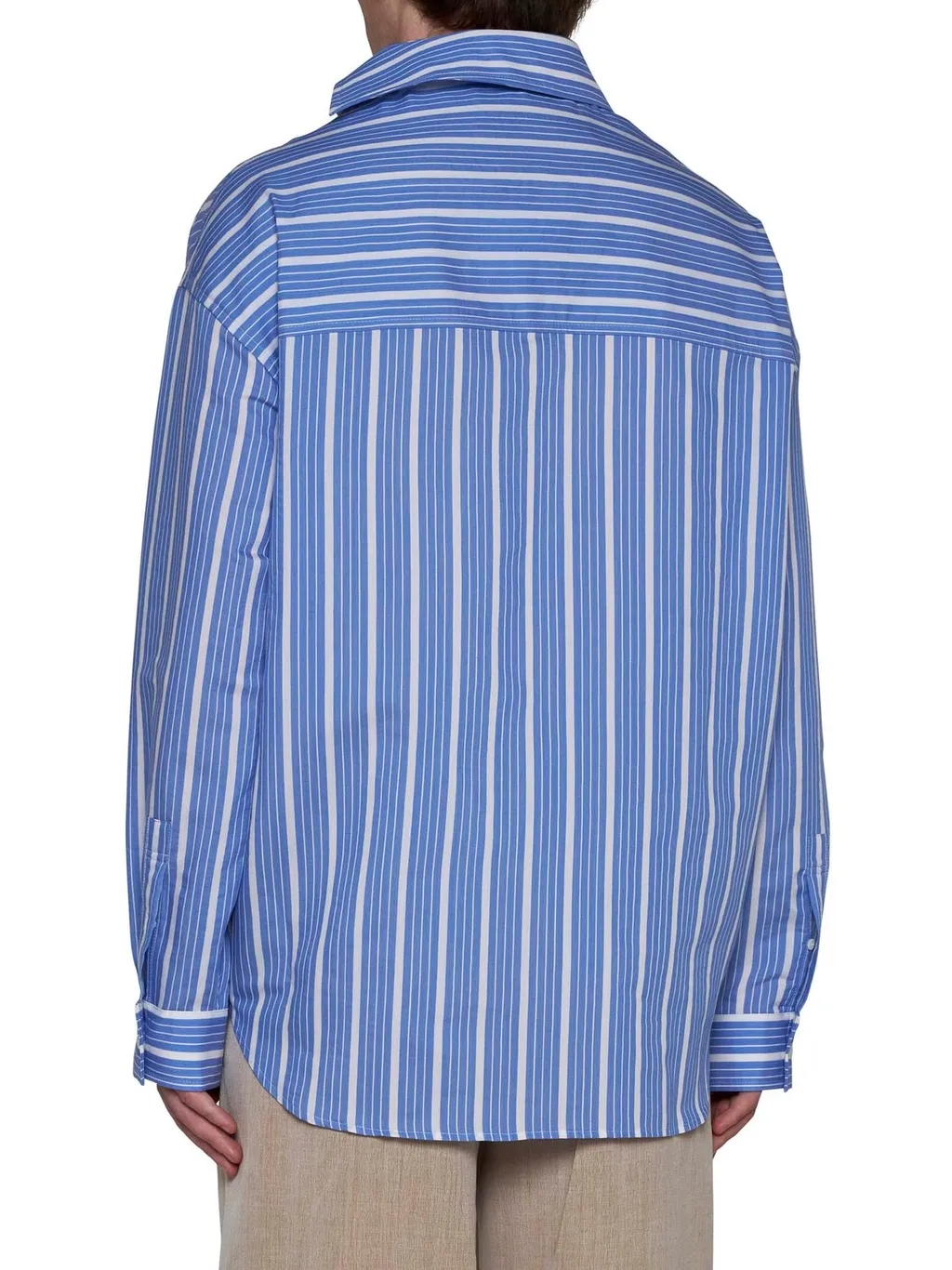 Jacquemus Striped Asymmetric Long-Sleeve Shirt