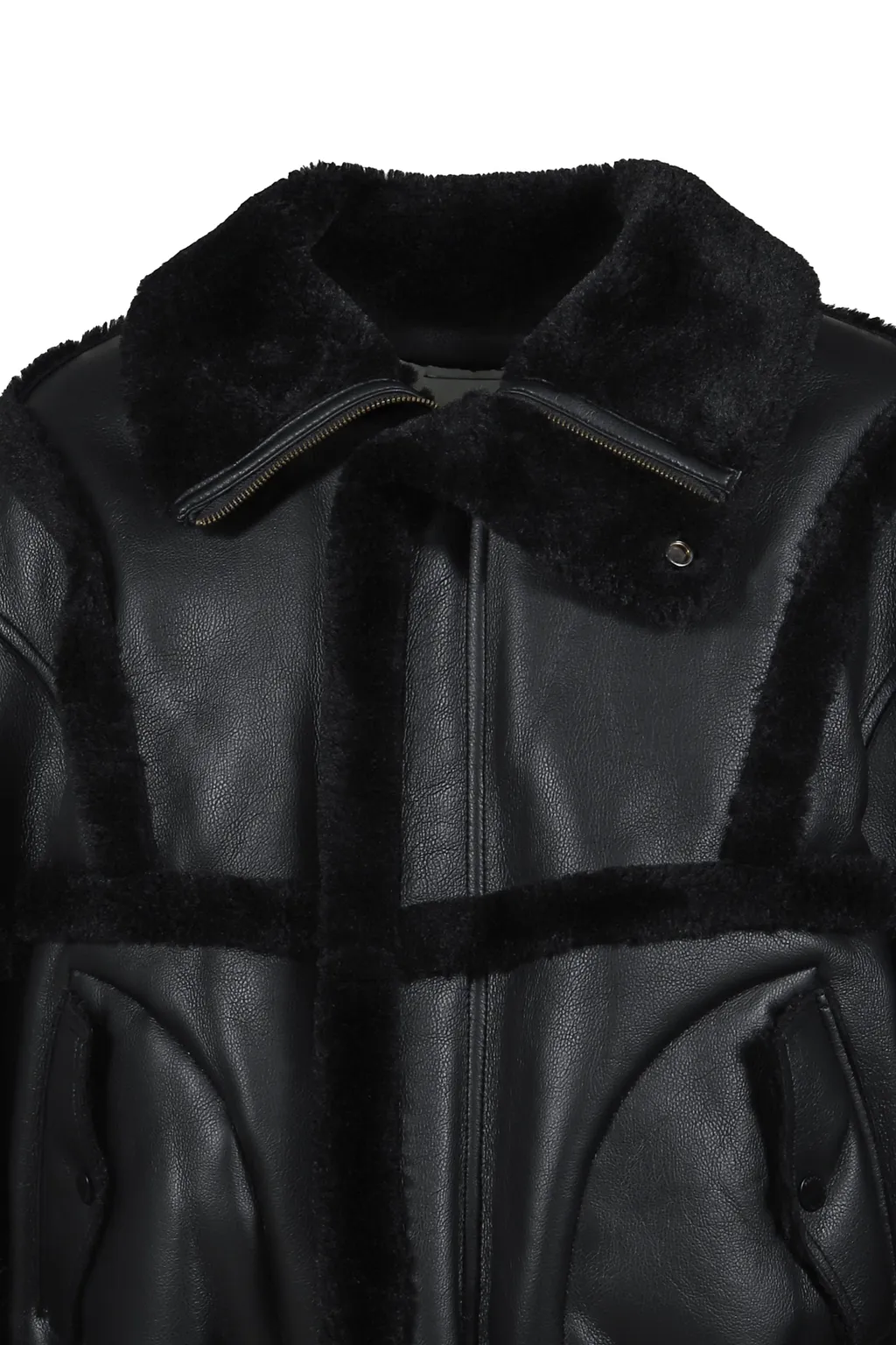Double Sided Sherpa Jacket / Blk