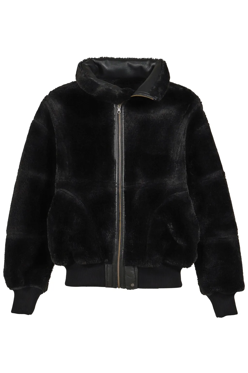 Double Sided Sherpa Jacket / Blk