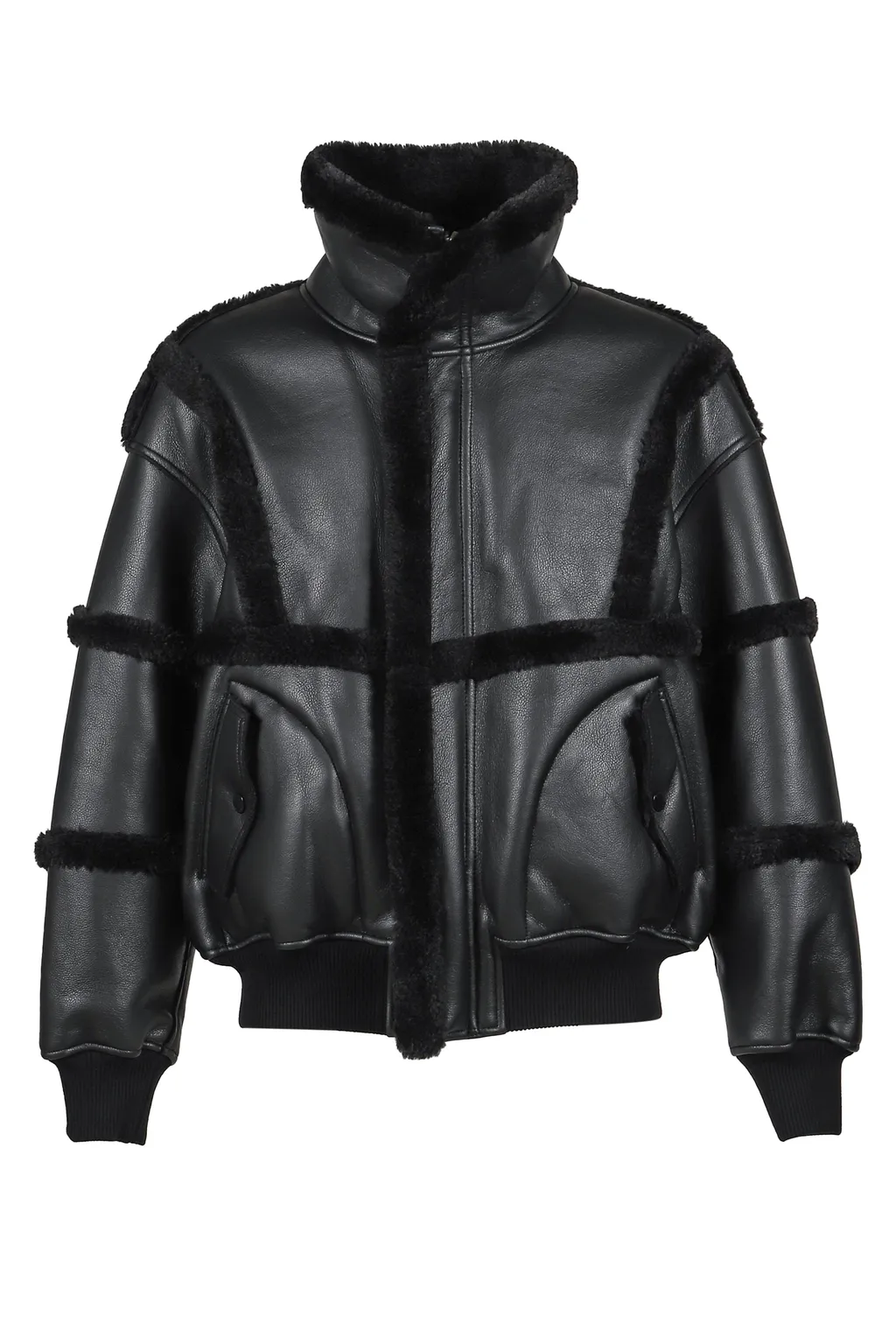 Double Sided Sherpa Jacket / Blk