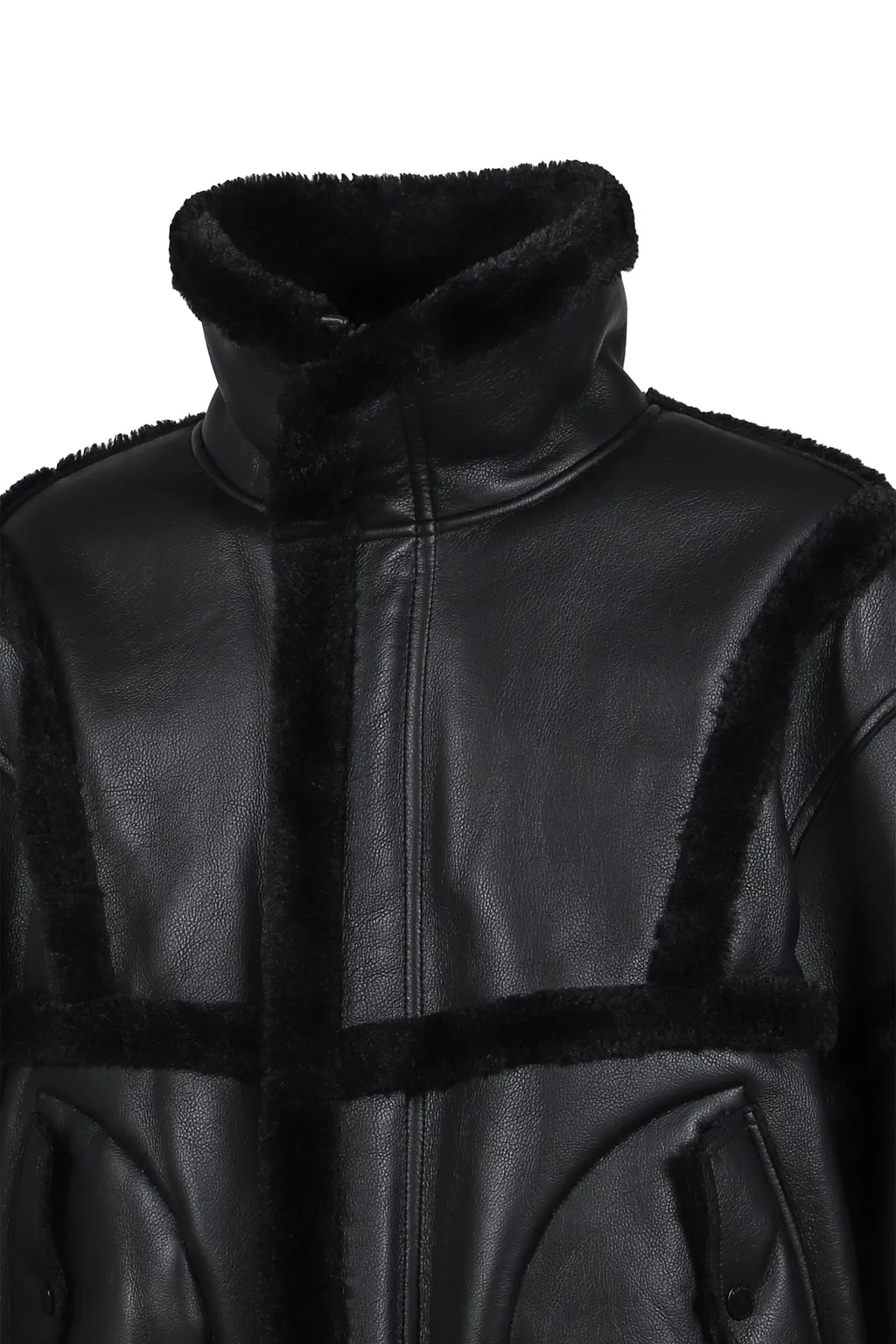 Double Sided Sherpa Jacket / Blk