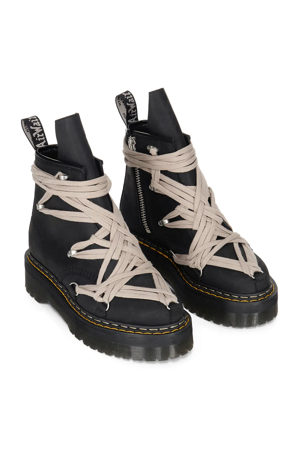 1460 Quad Sole Megalace Boot / Blk