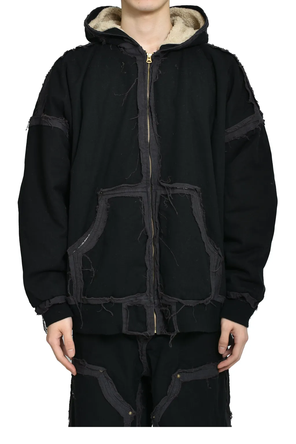Blackmeans × Kamiya Deconstructed Zip Parka / Blk
