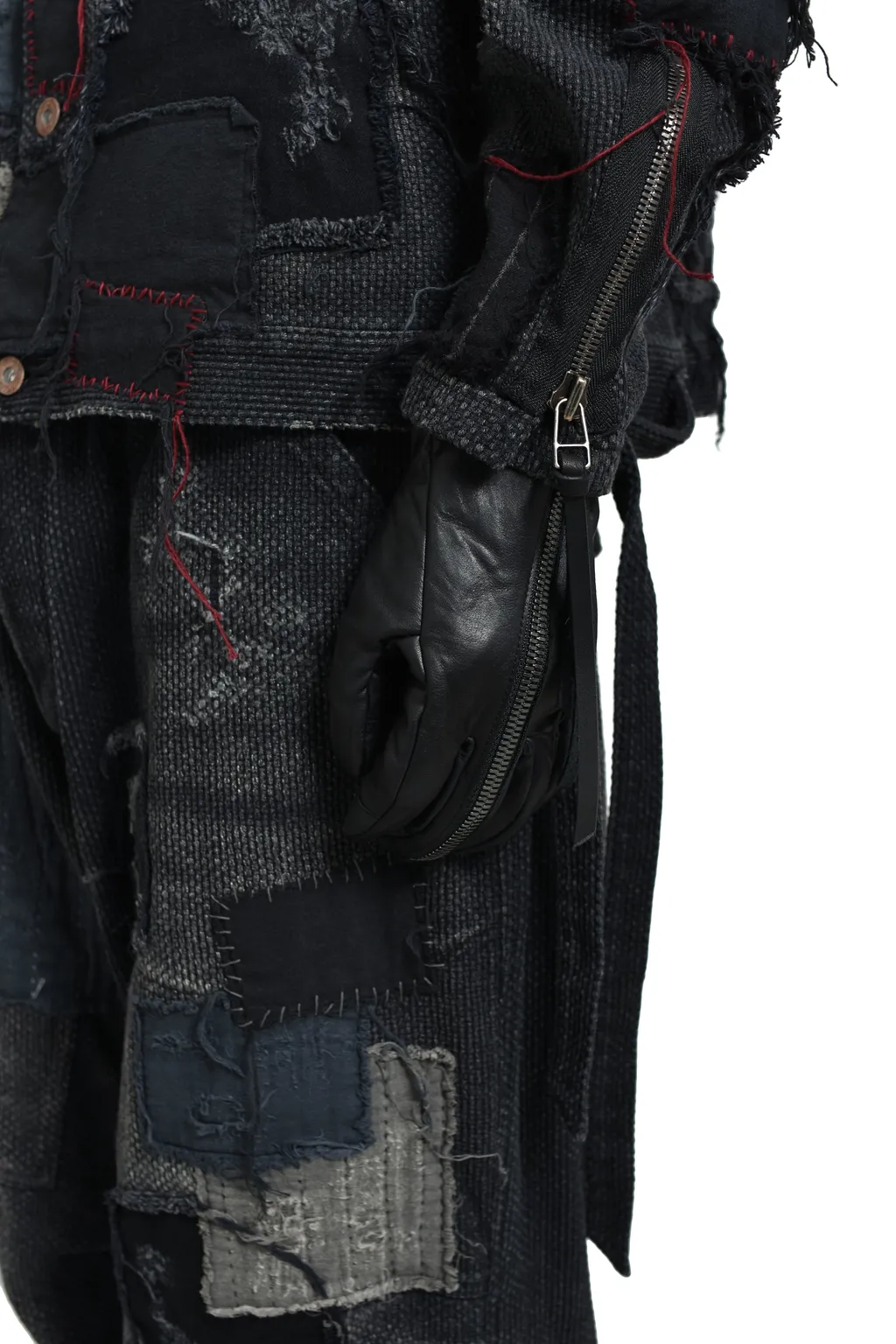 Horse Leather Zip Gloves / Black