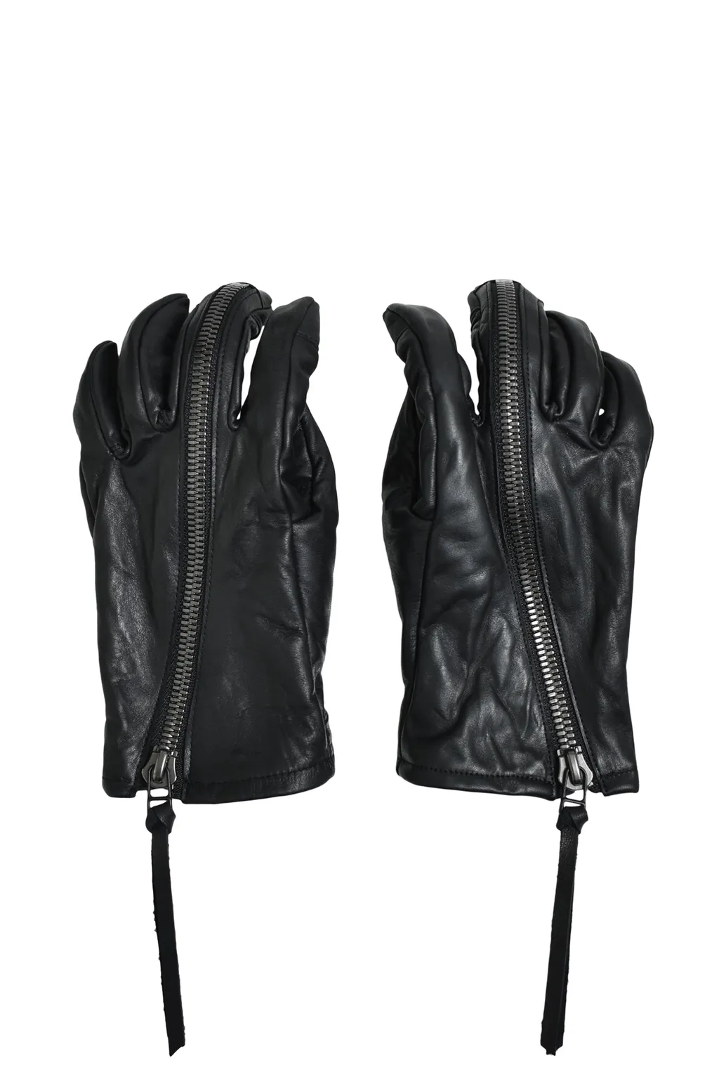 Horse Leather Zip Gloves / Black