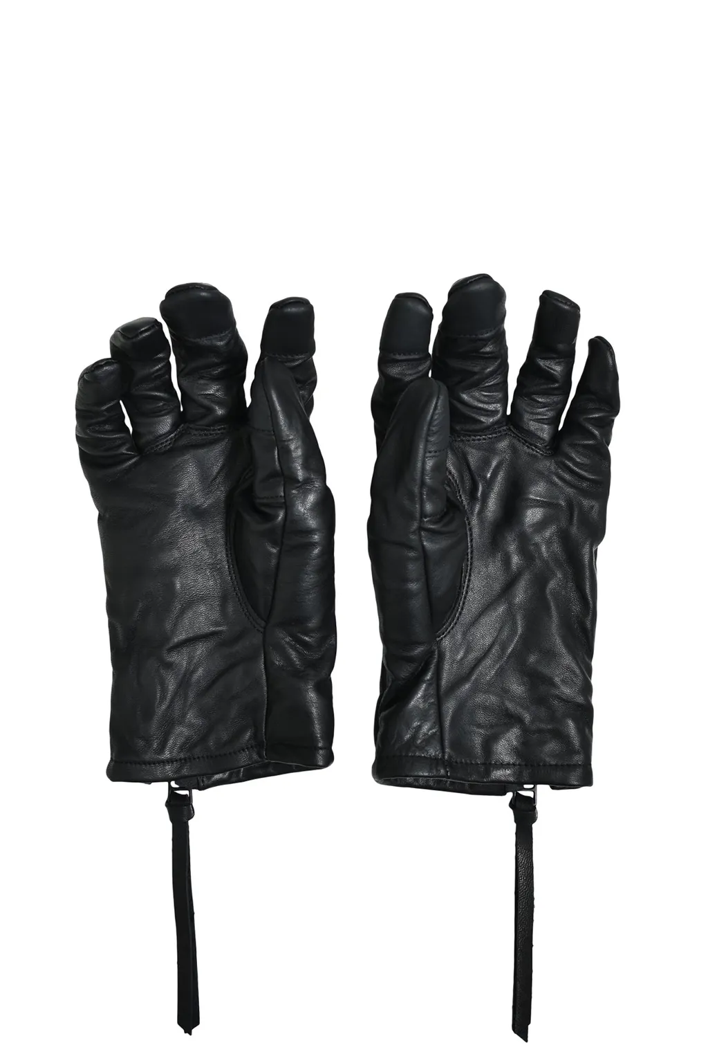 Horse Leather Zip Gloves / Black