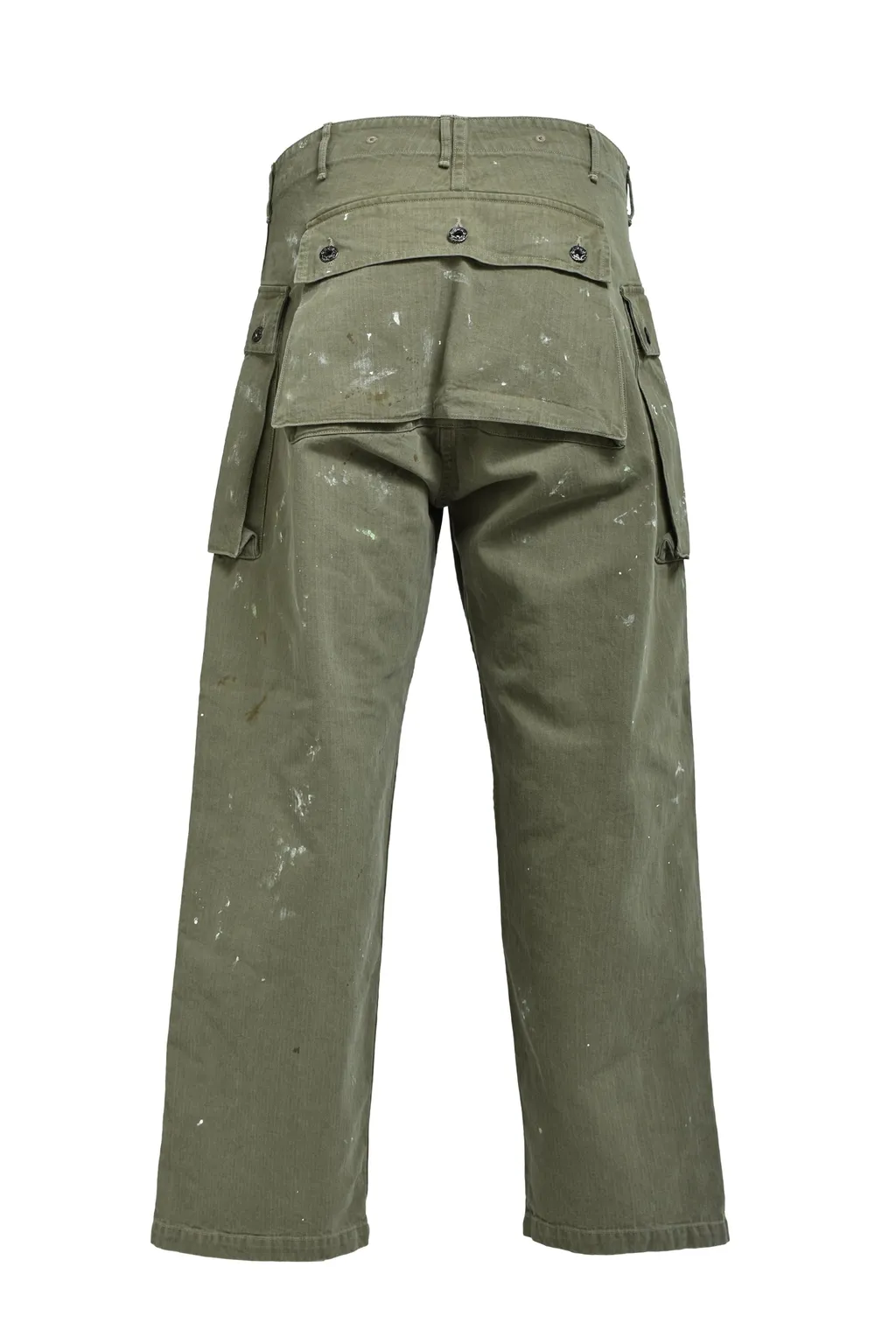 Paint Stained Usmc P-44 Hbt Trousers / Paint Stained Od