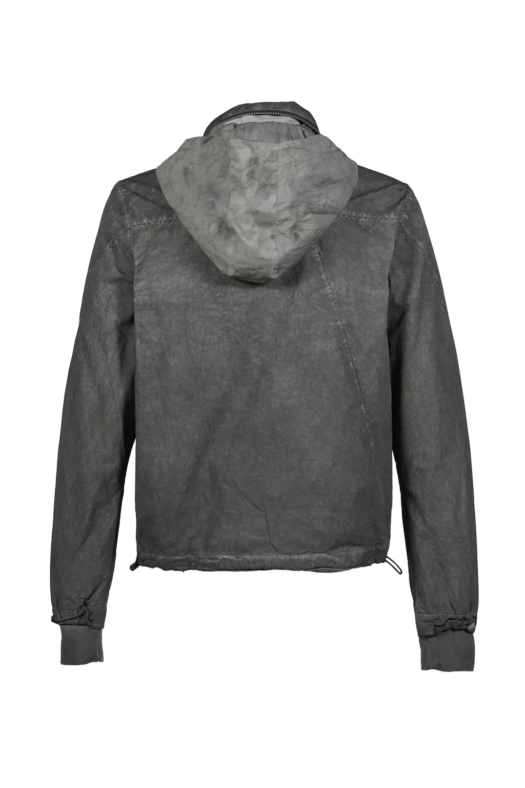 Diagonal Zip Explorer Jacket / Object Dyed Gray