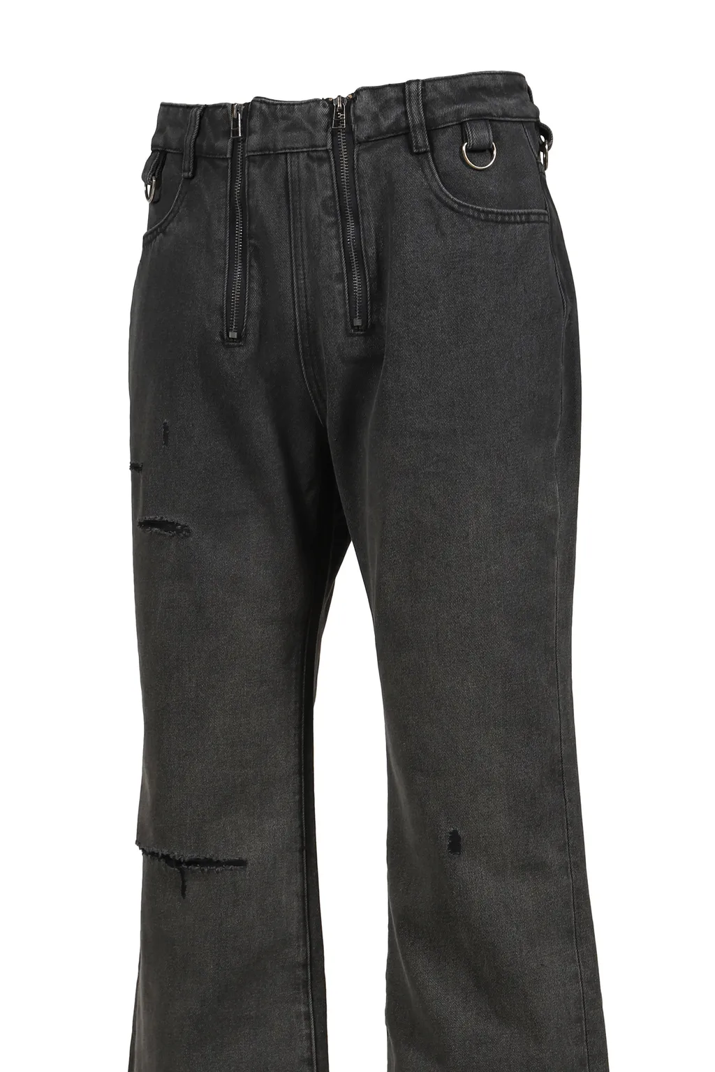 Sun Faded Double Zip Denim / Faded Gry