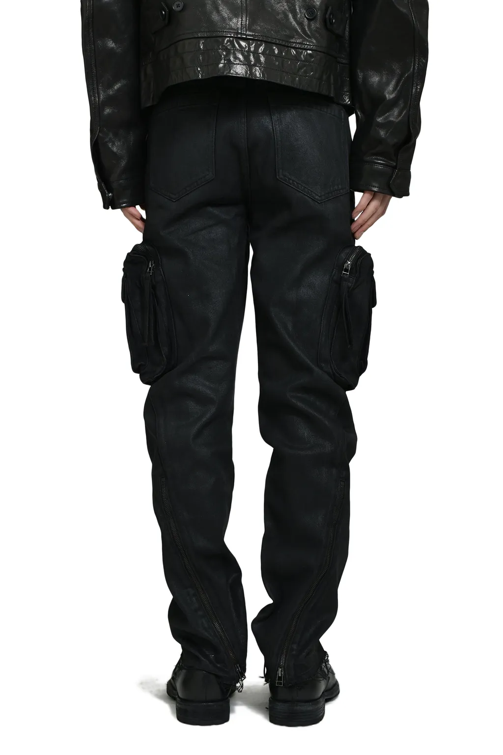 Waxed Combat Pants / Black