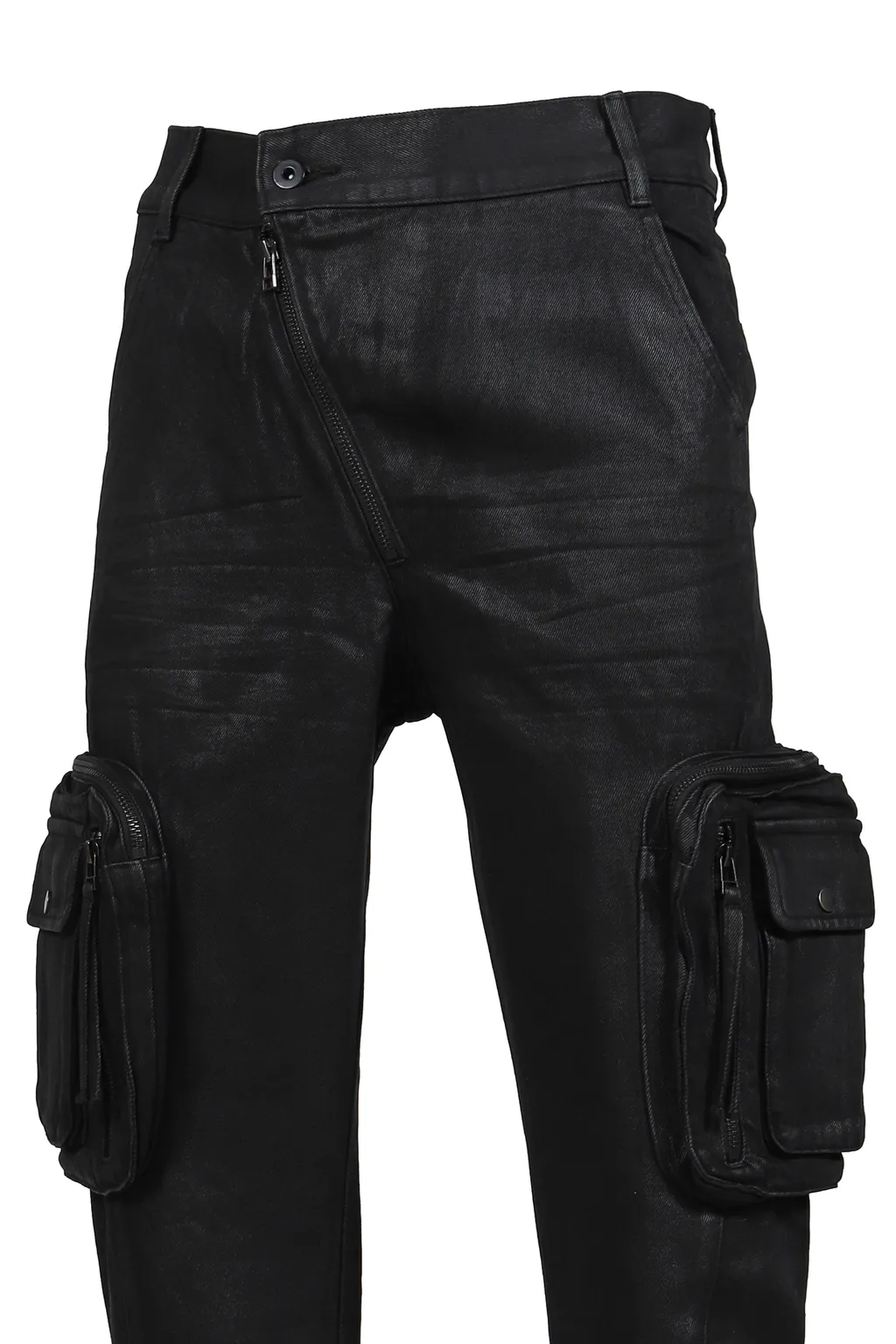 Waxed Combat Pants / Black