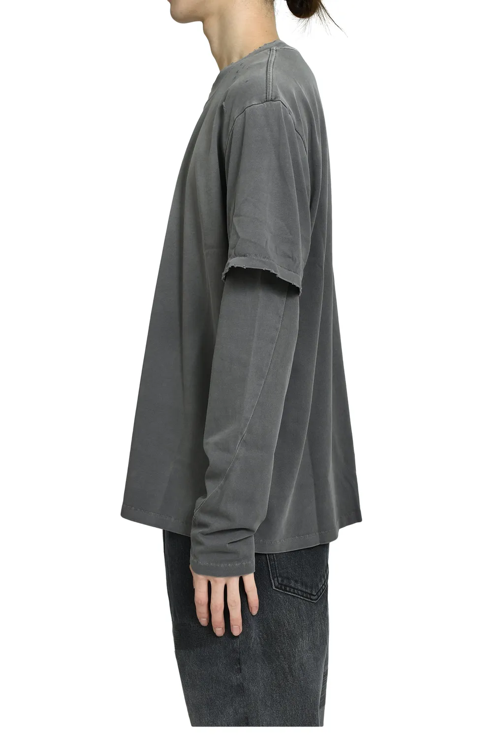 Sun Faded Double Layer Tee / Faded Gry