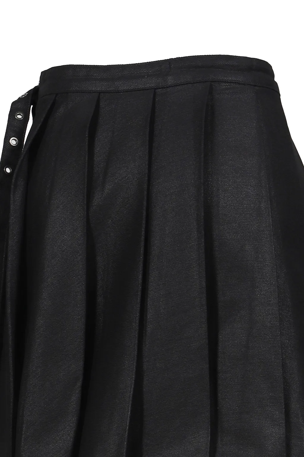 Waxed Wrap Skirt / Black
