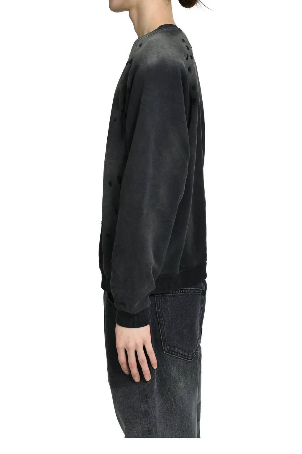 Cropped Shotgun Jersey / Washed Black