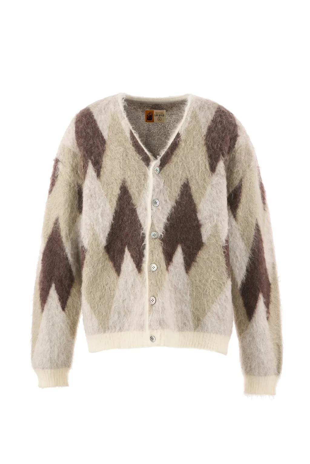 Knit Cardigan/Argyle/Multi