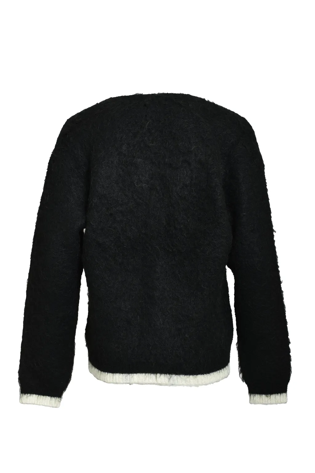 Knit Cardigan/Trim/Black
