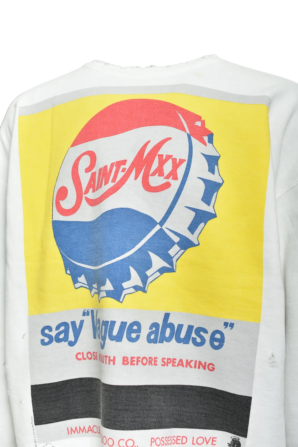 Crw Neck Swt/Vague Abuse / Wht