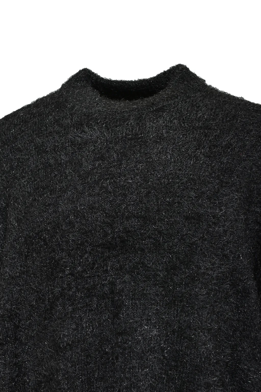 Crew Neck Knit/Glitter/Blk