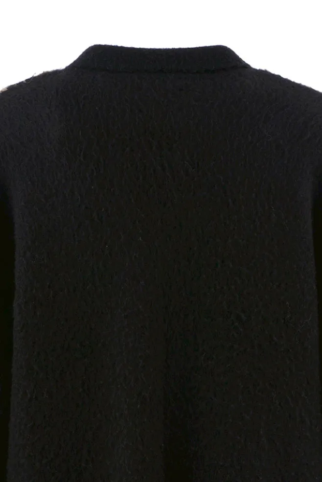 Knit Cardigan/Leopard / Black