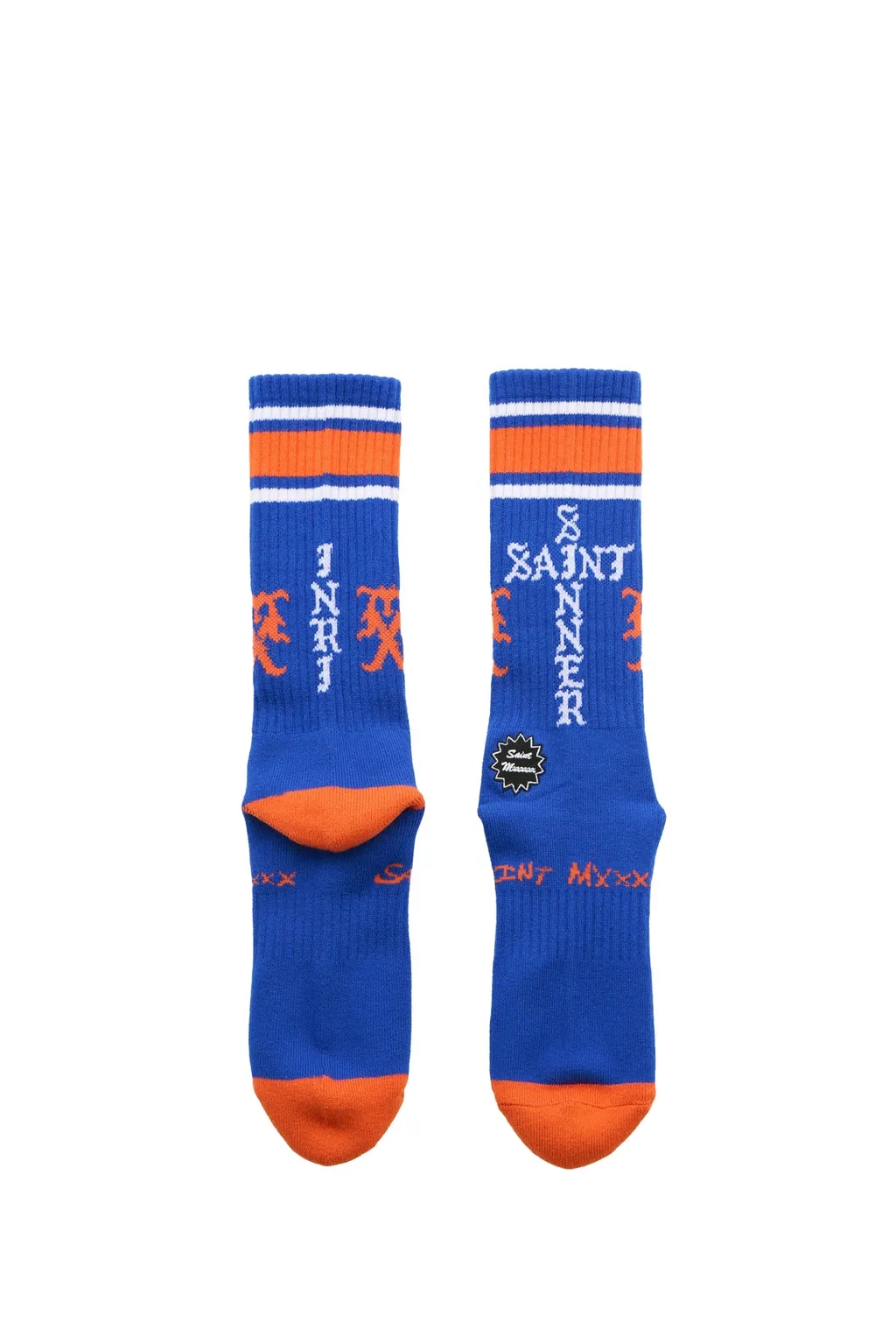 Socks/Sinner / Blu/Org/Wht
