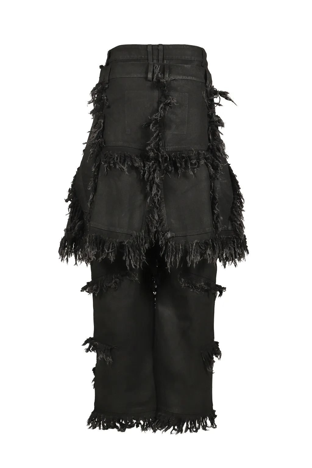 Shred Skirt Pants / Black
