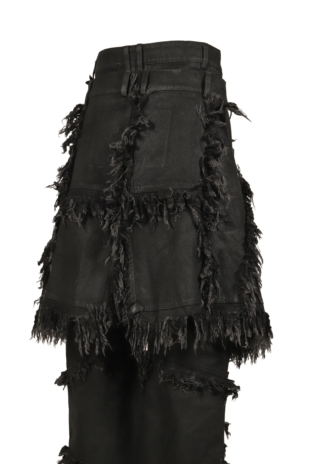 Shred Skirt Pants / Black