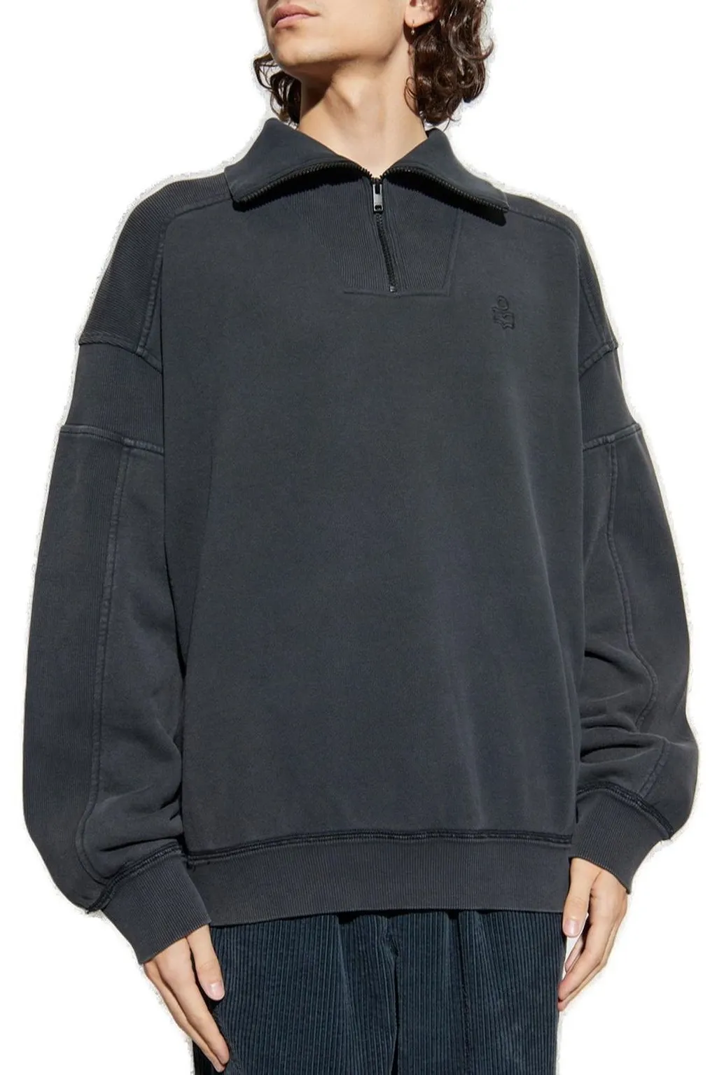 Isabel Marant Zip-Neck Long Sleeved Sweater