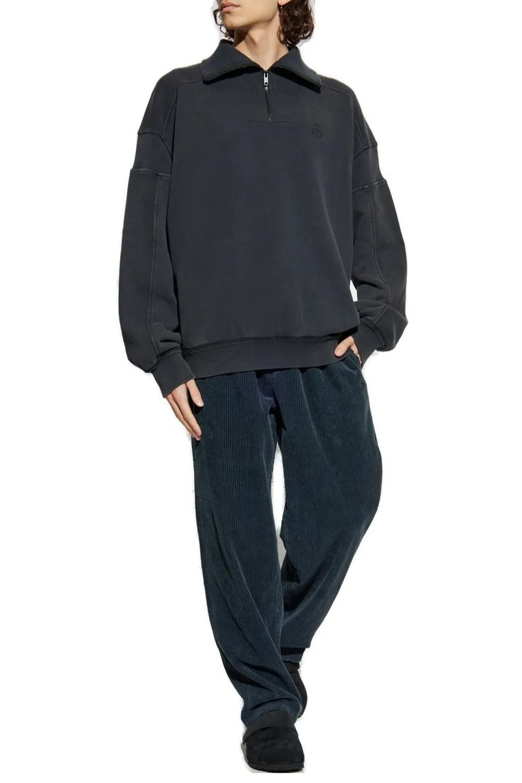 Isabel Marant Zip-Neck Long Sleeved Sweater