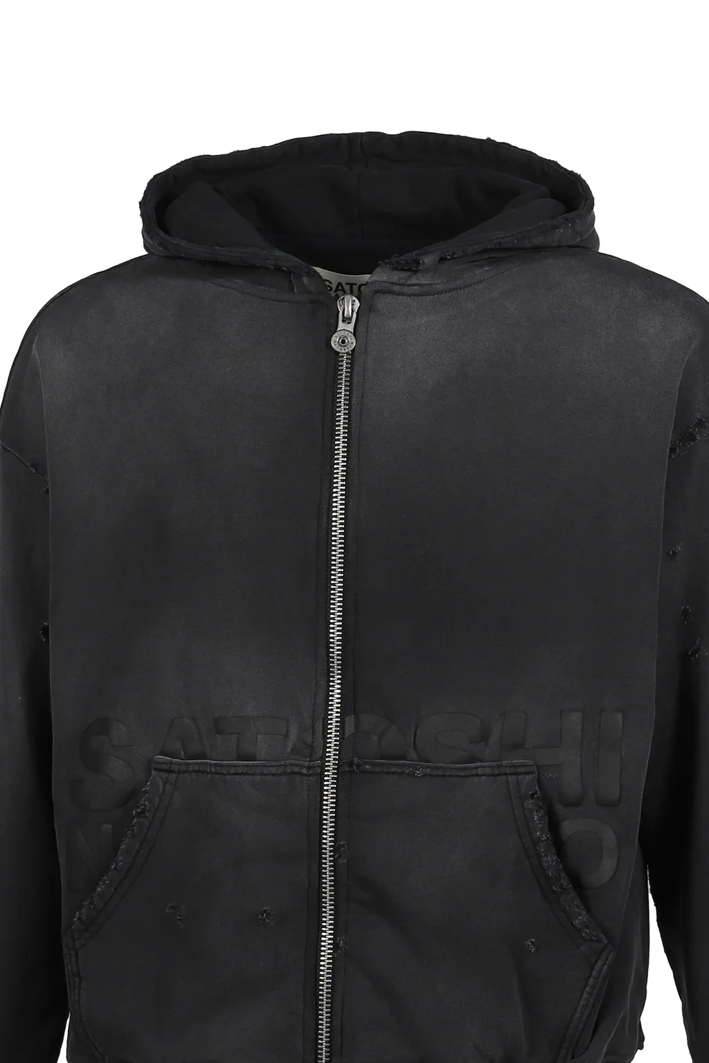Elliott Zip Up Hoodie / Washed Blk