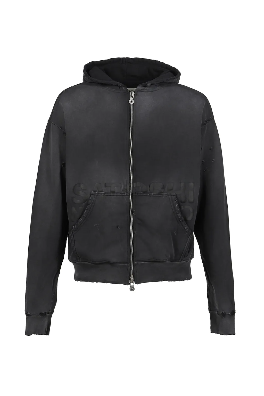 Elliott Zip Up Hoodie / Washed Blk