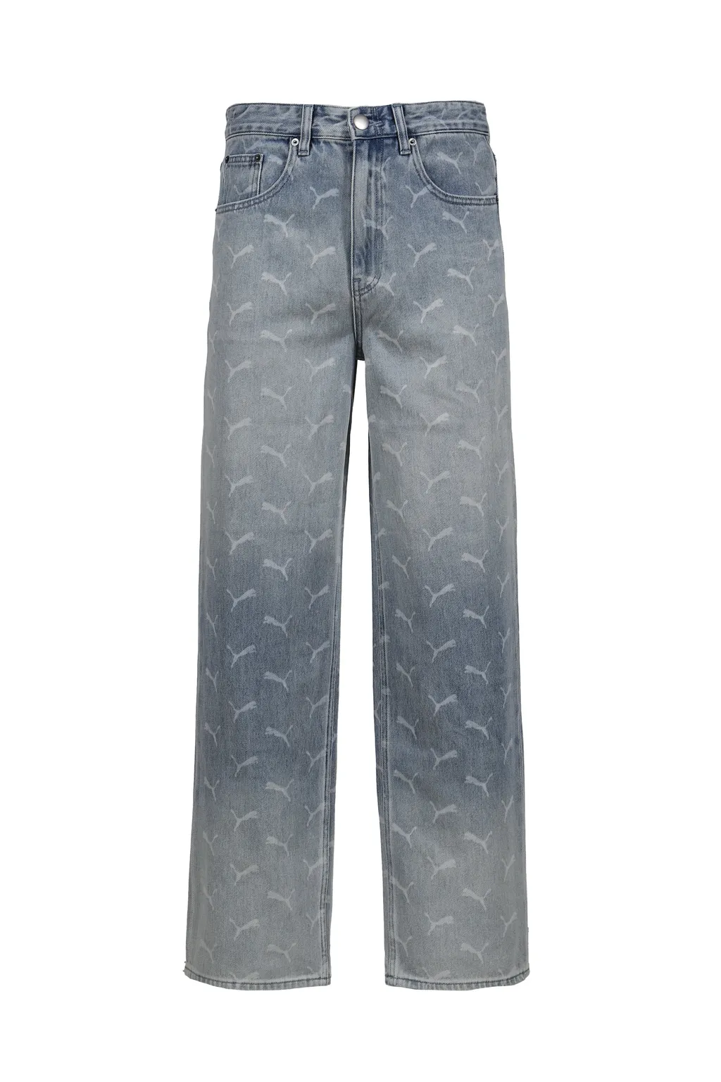 Laser Monogram Denim / Faded Denim-Aop