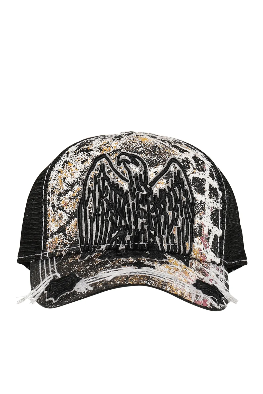 Double Seahorse Mesh Hat / Blk