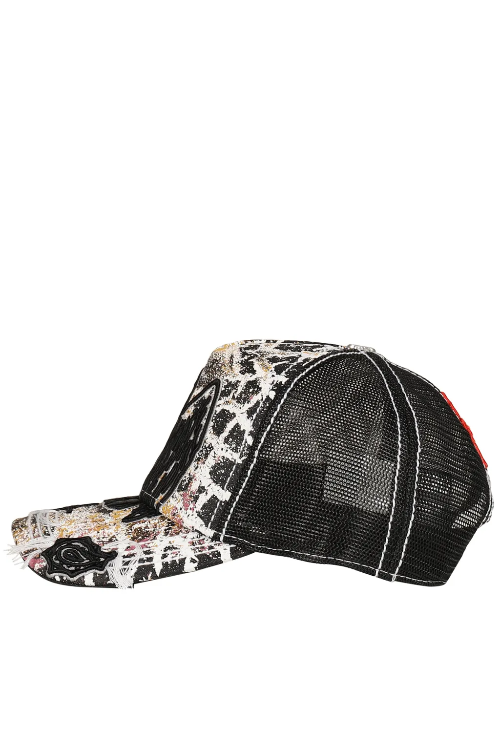 Double Seahorse Mesh Hat / Blk
