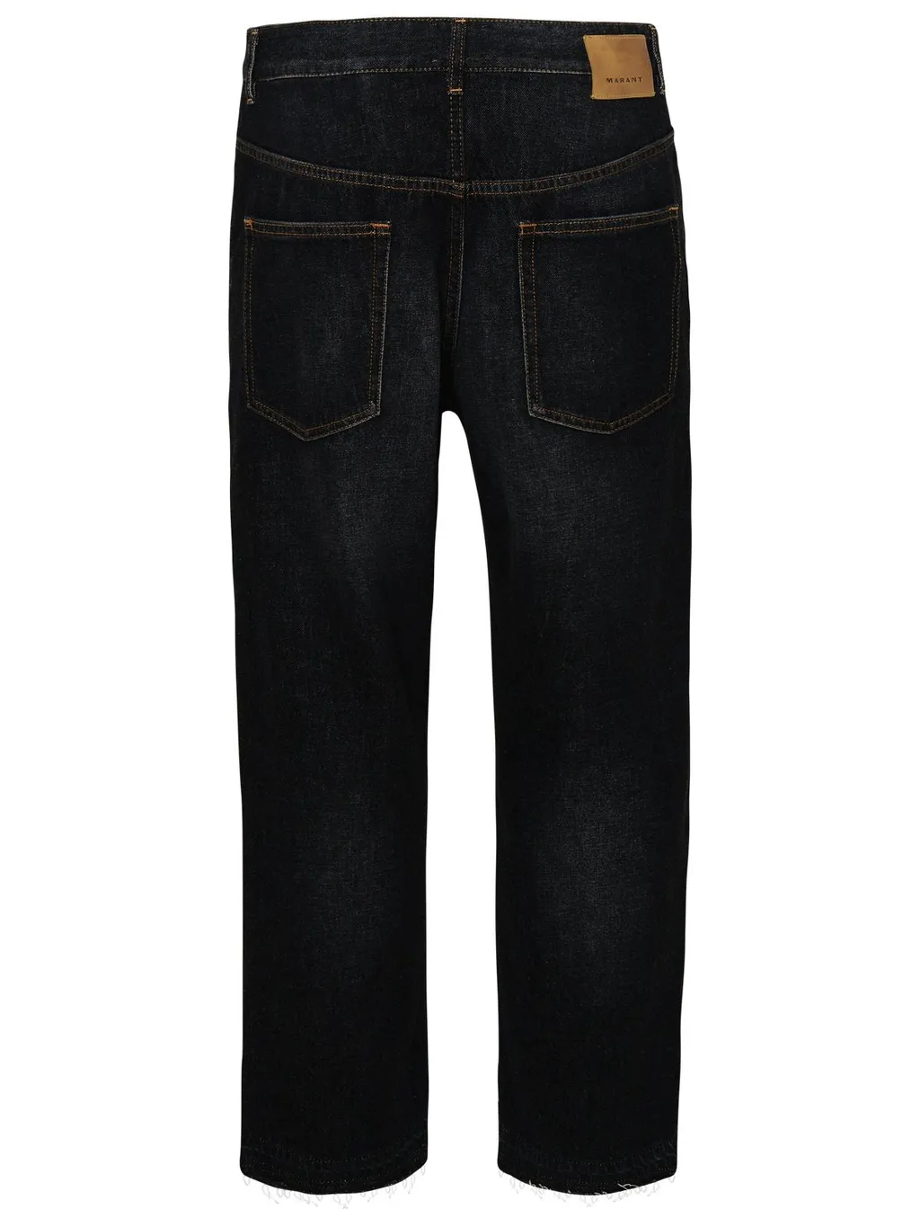 Isabel Marant Logo Patch Straight Leg Jeans