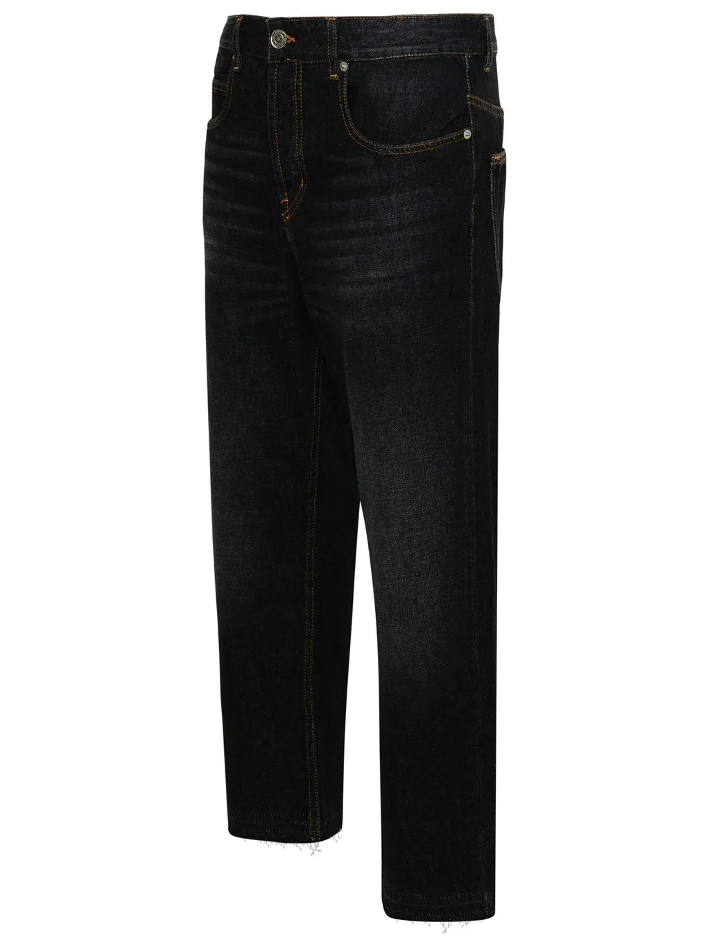 Isabel Marant Logo Patch Straight Leg Jeans