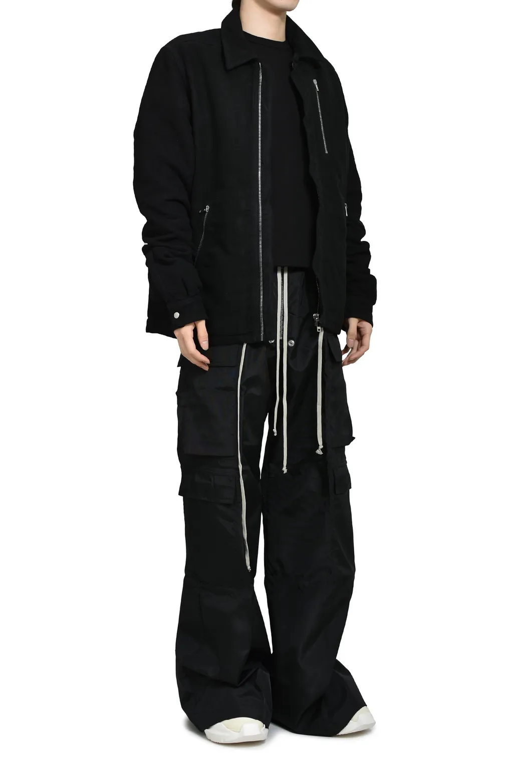 Concealed Zip Front Jkt / Black