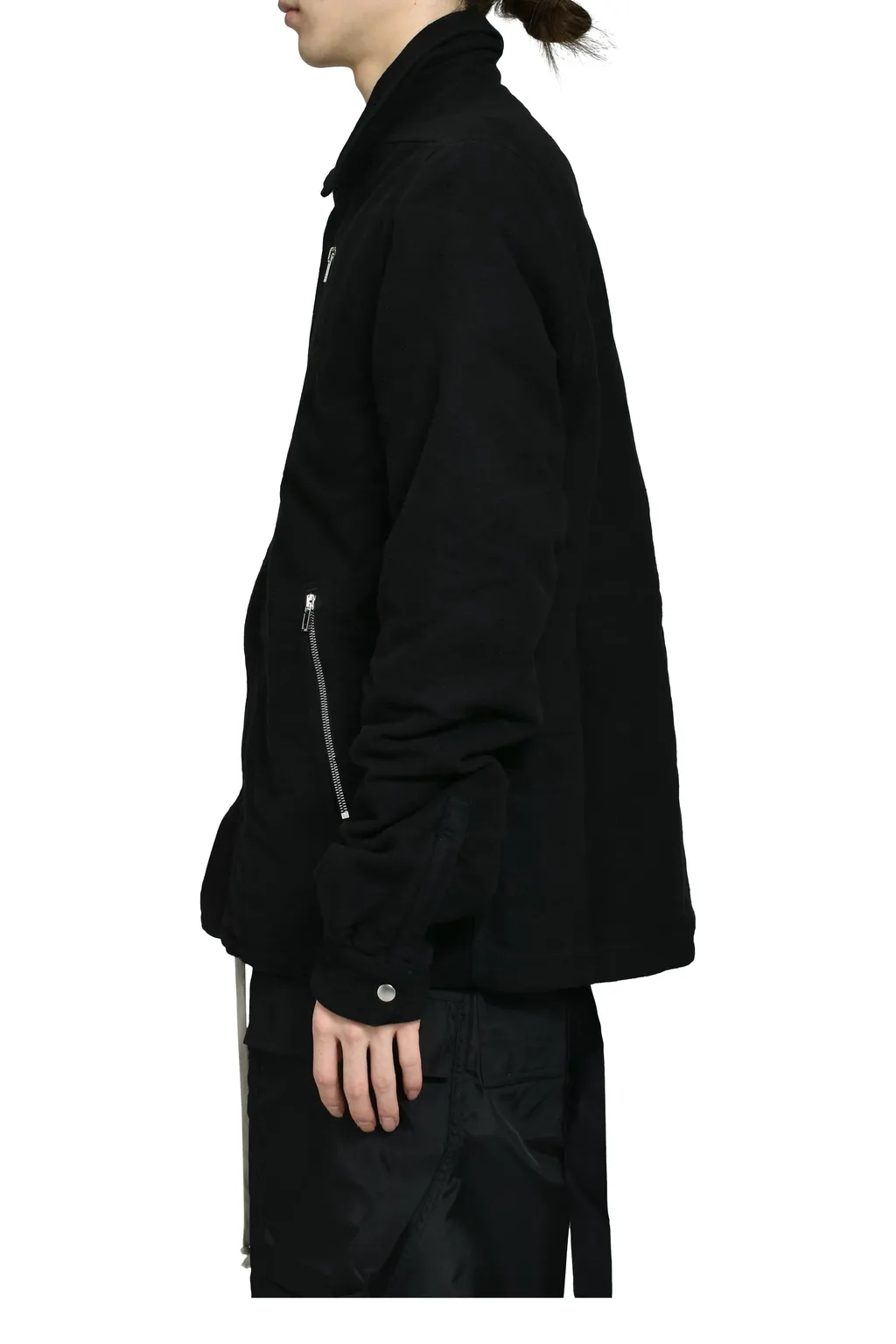 Concealed Zip Front Jkt / Black