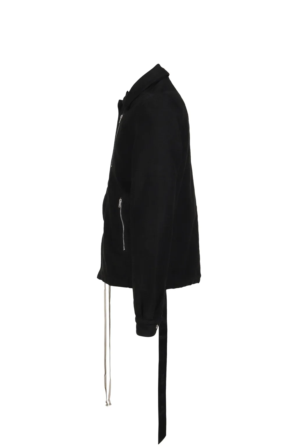 Concealed Zip Front Jkt / Black