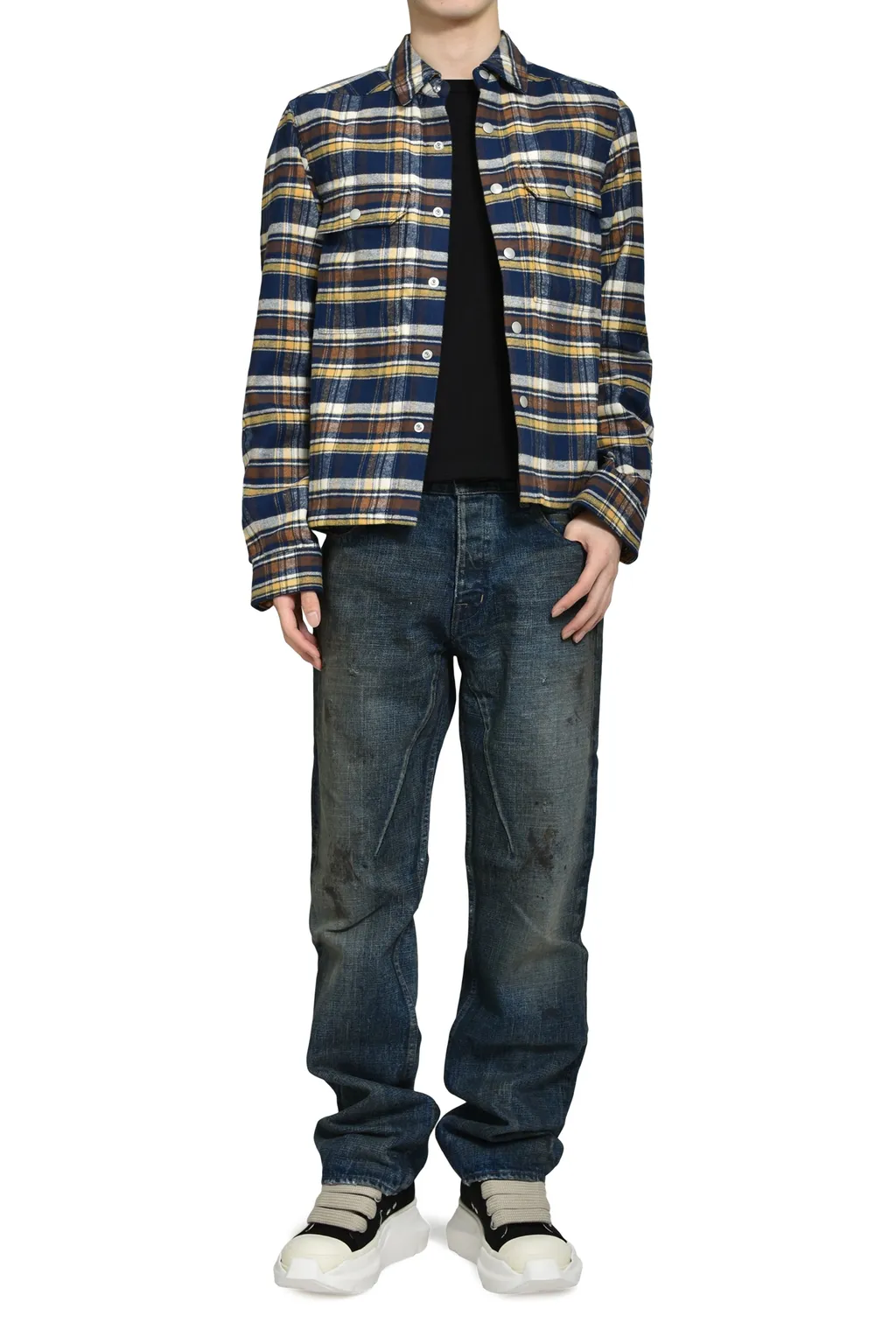 Cropped Outershirt / Gasoline Plaid