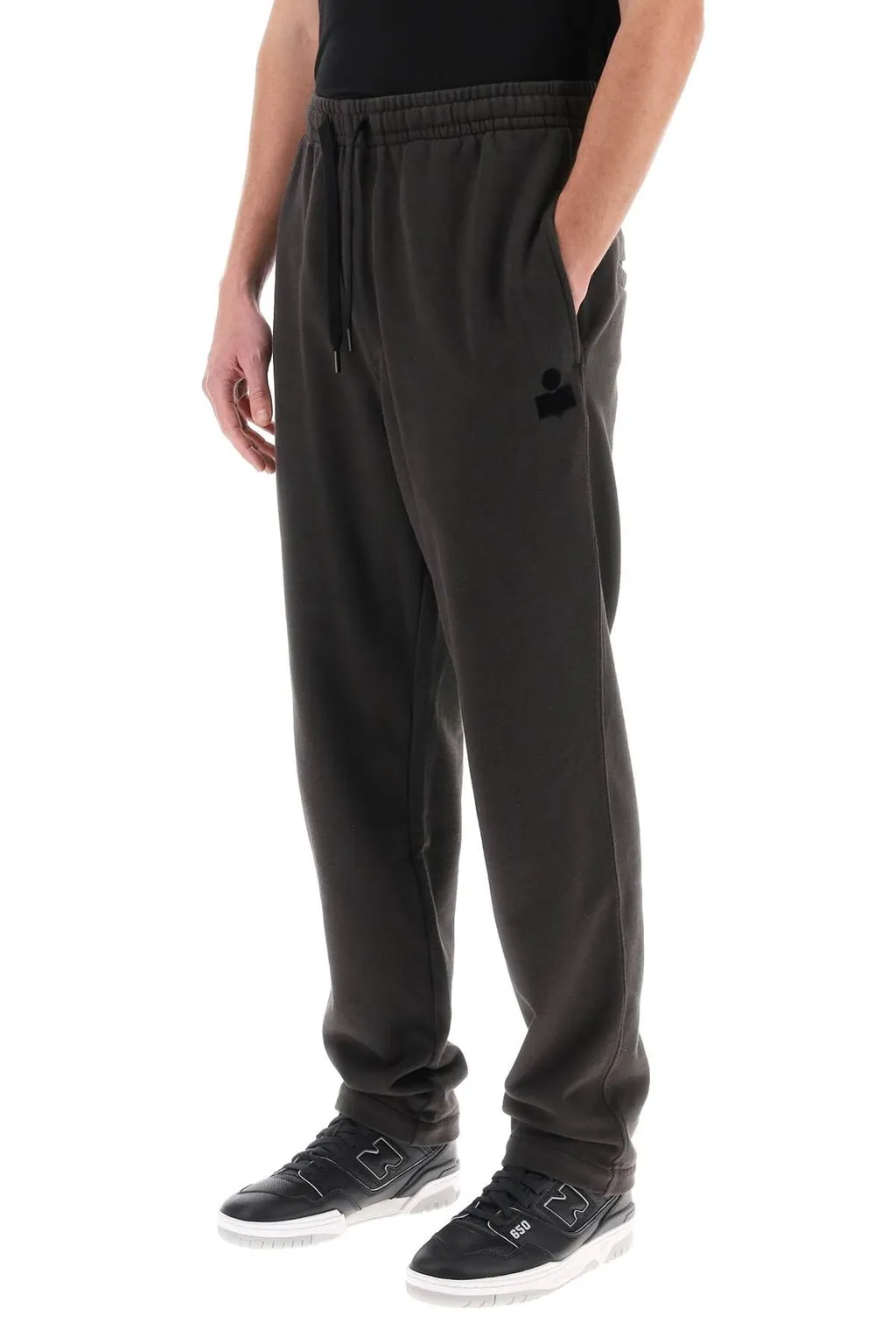 Isabel Marant Mailesco Logo-Flocked Drawstring Track Pants