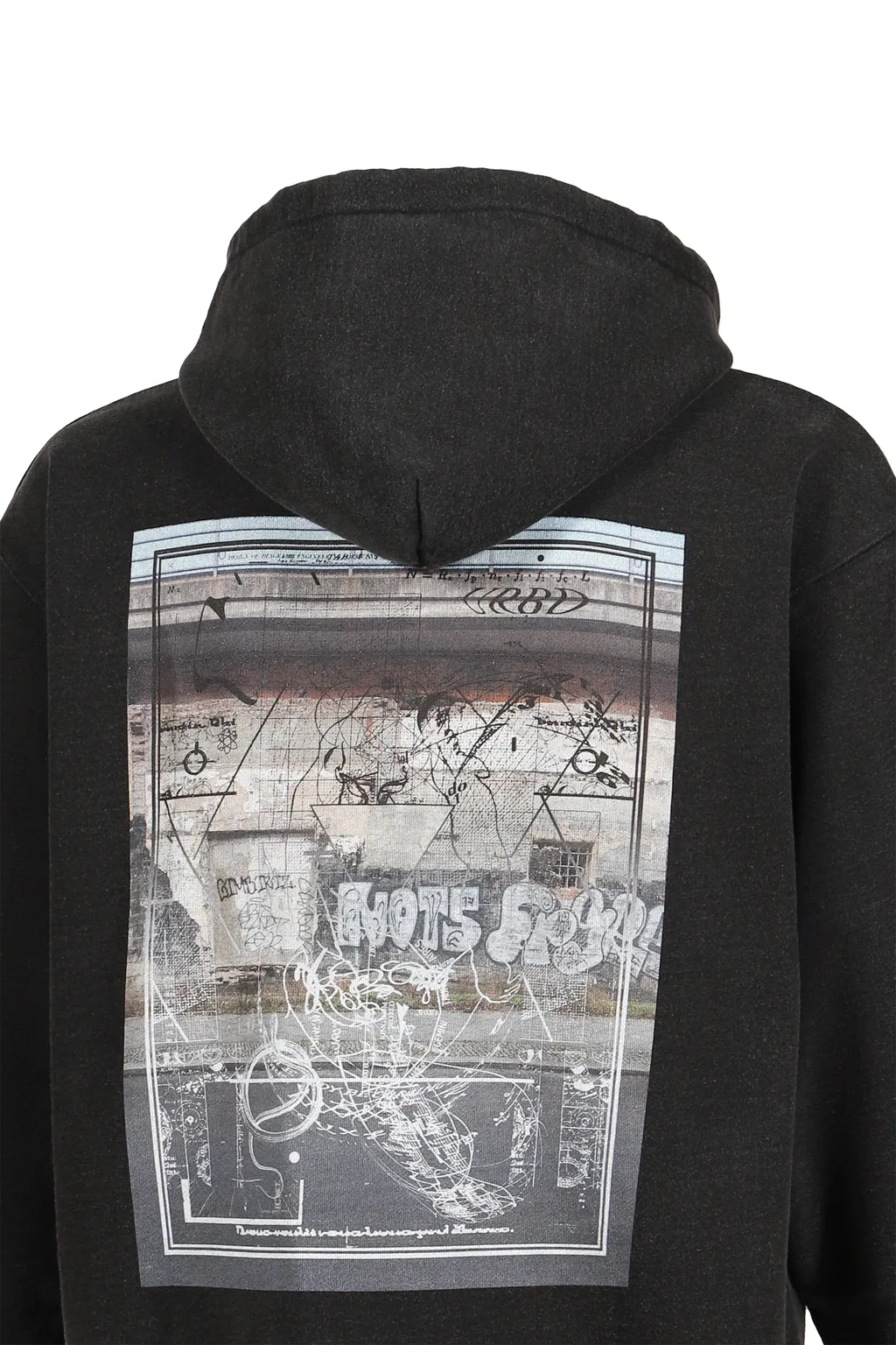 Devastated Wall Hoodie / Black